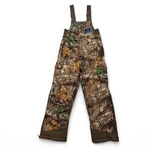 NWT Realtree Camo Insulated Bib Overalls Size Youth (8 M)